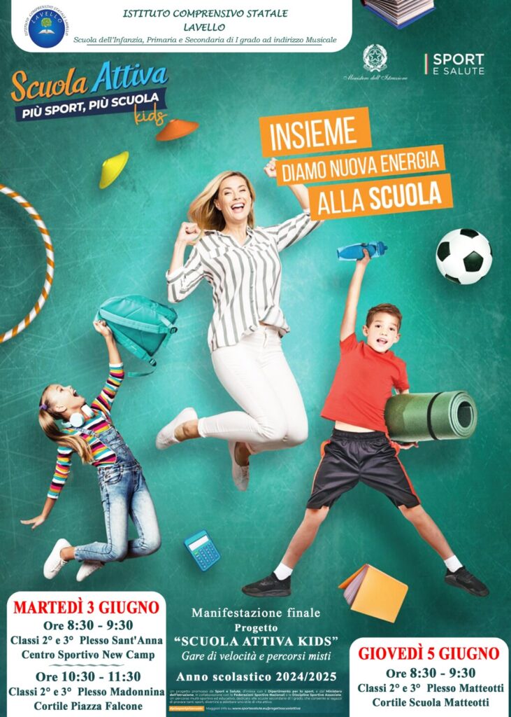 Locandina Scuola Attiva Kids 2024-2025