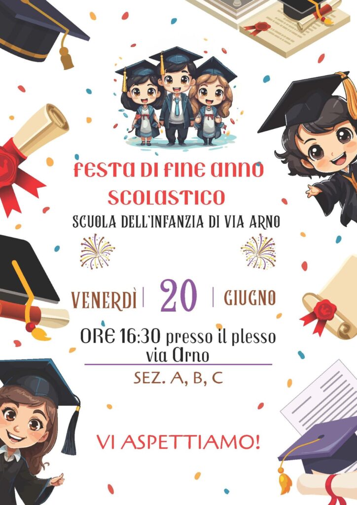 LOCANDINA FESTA FINE ANNO SCOLASTICOVIA ARNO 2025