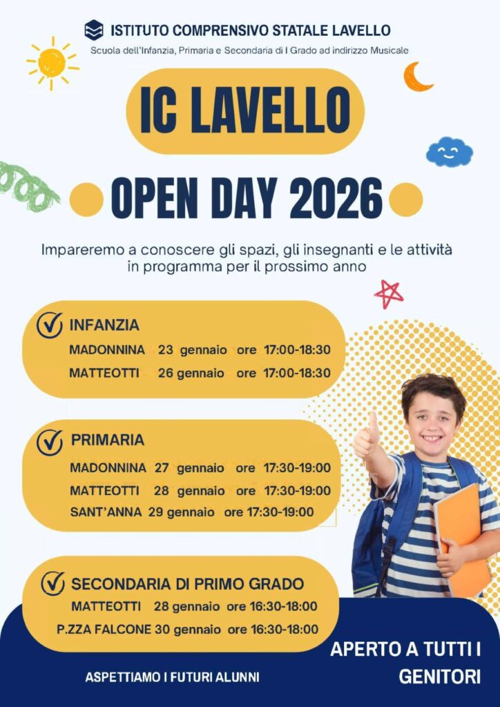 Locandina Open Day 2026
